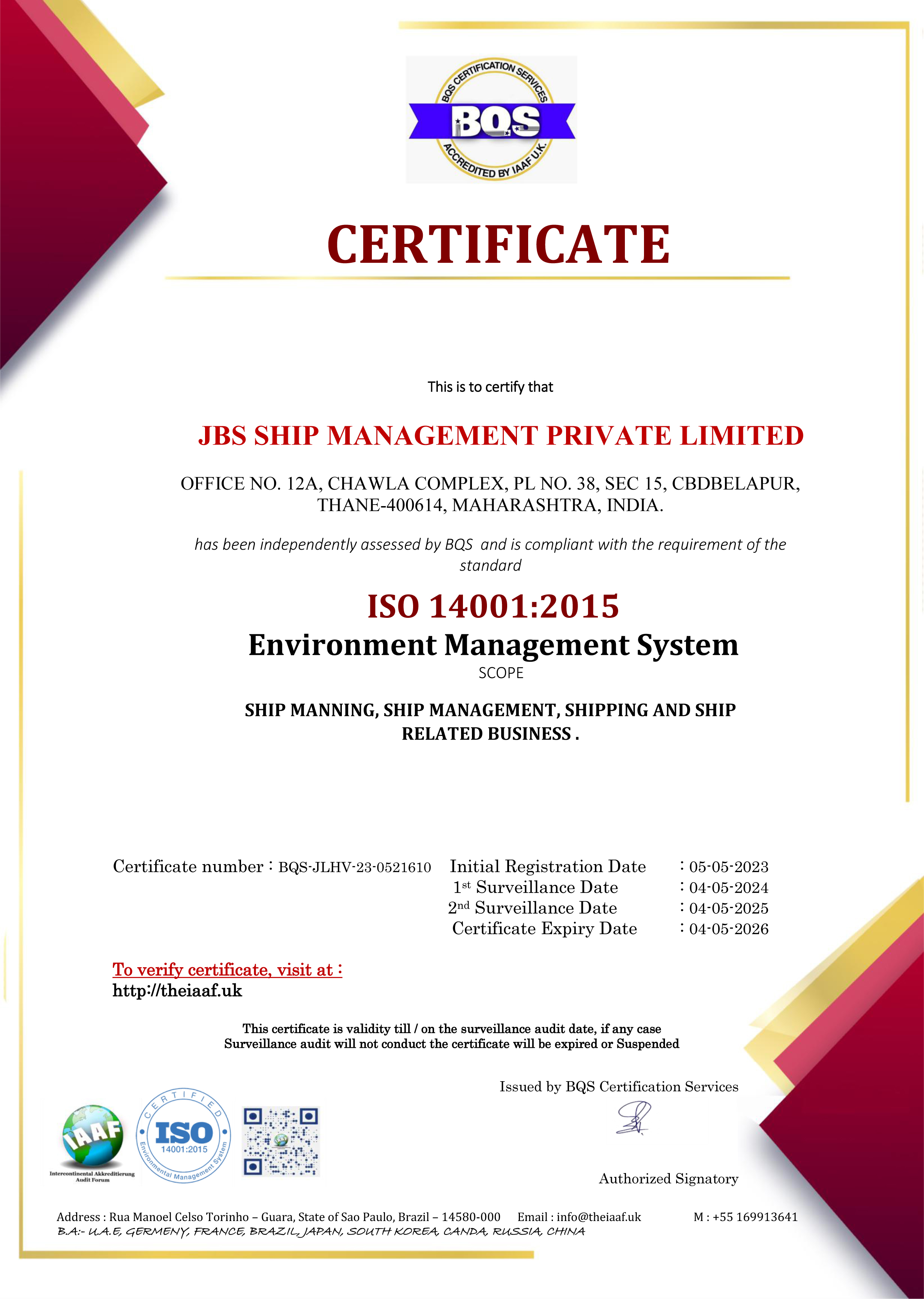 JBS Ship Management Pvt. Limited 